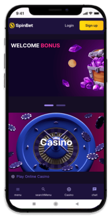 Mobile screen of Spinbet Casino