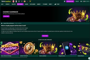 spinbetter casino vip cashback