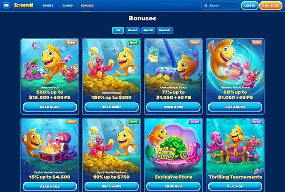 Spinfin Casino Promotions Page
