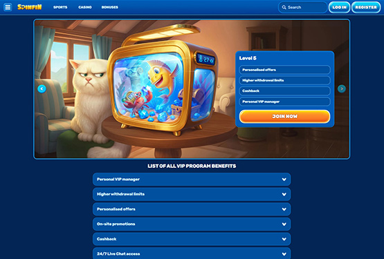 Spinfin Casino VIP Program