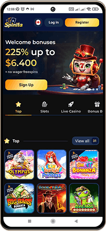 Spinita Casino sur mobile