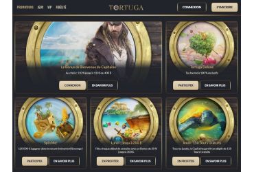 Tortuga Casino - page promotionnelle