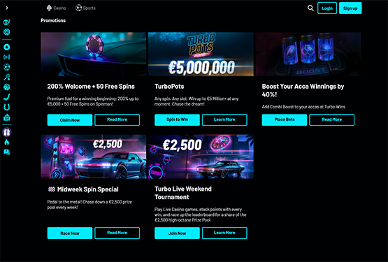 Turbowins Casino Promotions Page