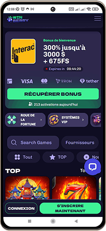 Winberry Casino sur mobile