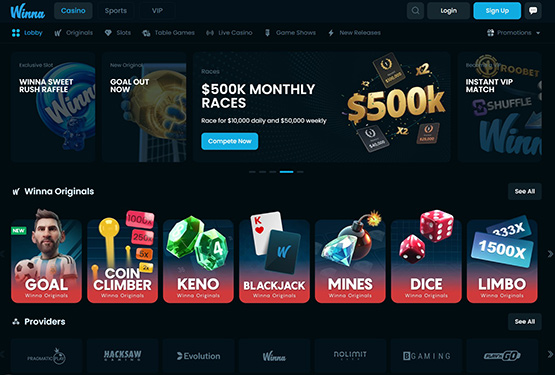 Winna Casino Main Page