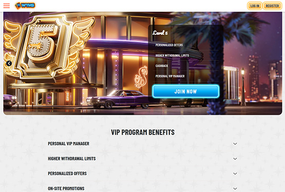 Wyns casino vip page