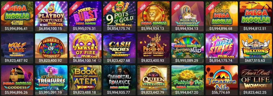 List of Jackpot Slots of All Slots Casino