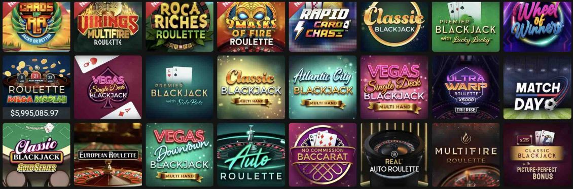 List of Table Games of All Slots Casino