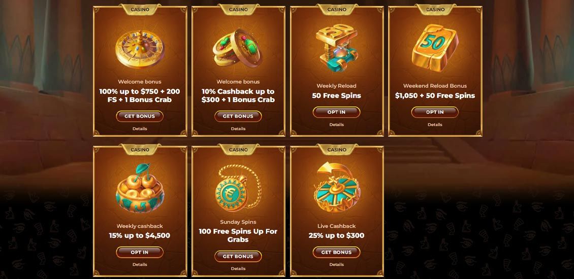 AmunRa Casino promotions page