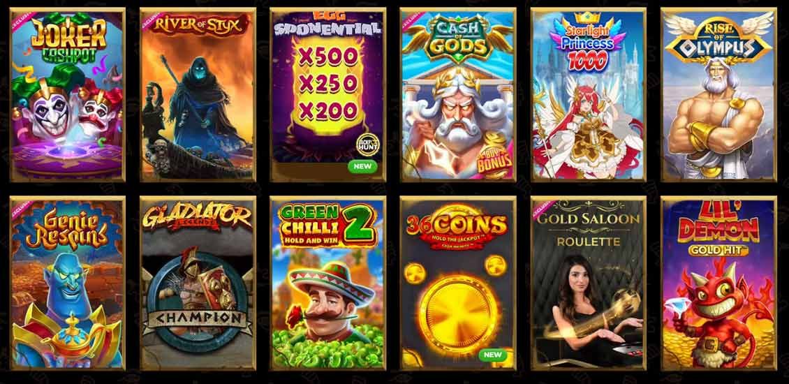 AmunRa Casino Slots page