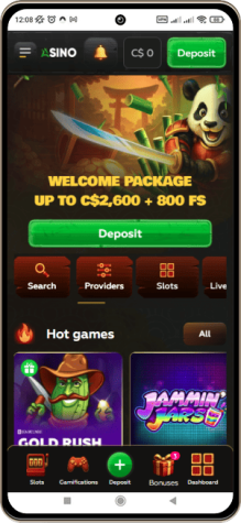 Image of Asino Casino mobile screen