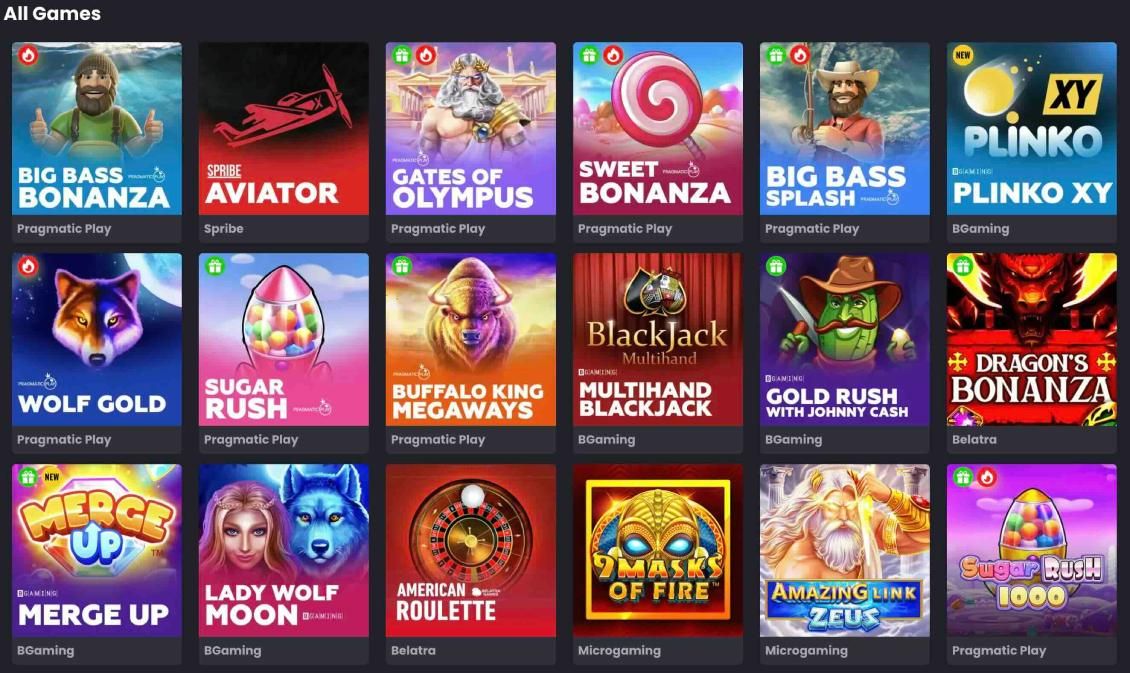 List of available games at Asino Casino