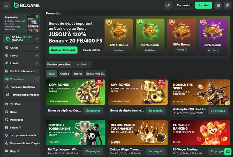 Bonus et promotions de BC.Game Casino