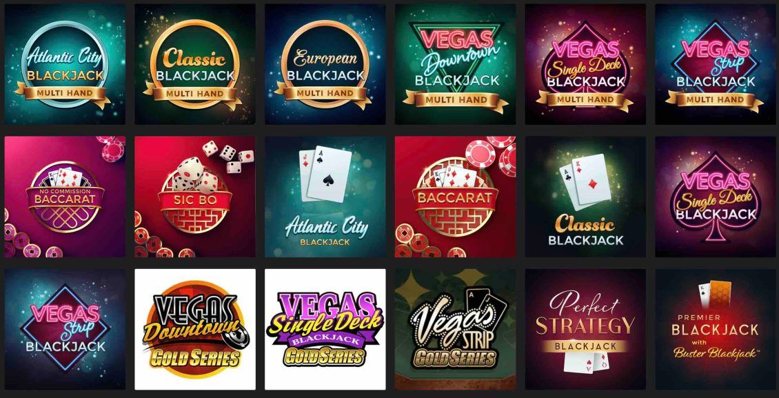 List of table games at Belabet Casino