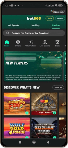 Mobile Screenshot of bet365 Casino