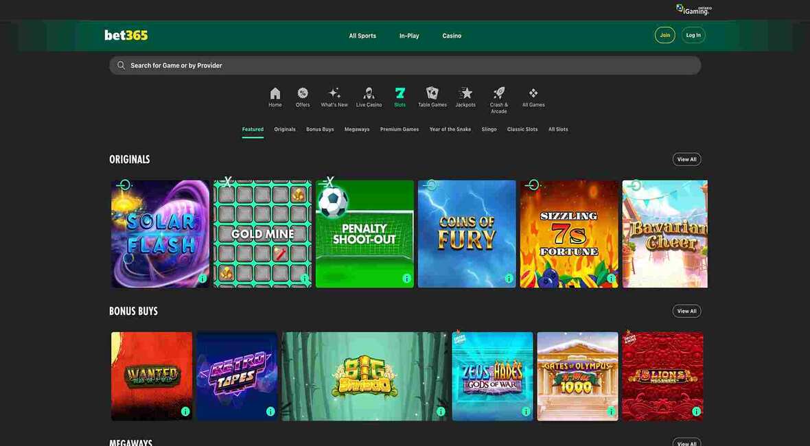 bet365 casino slots