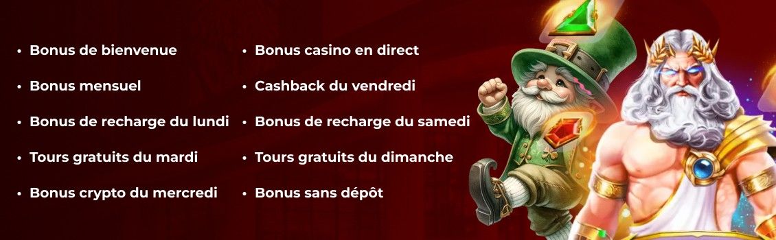 Bonus du casino Bluffbet