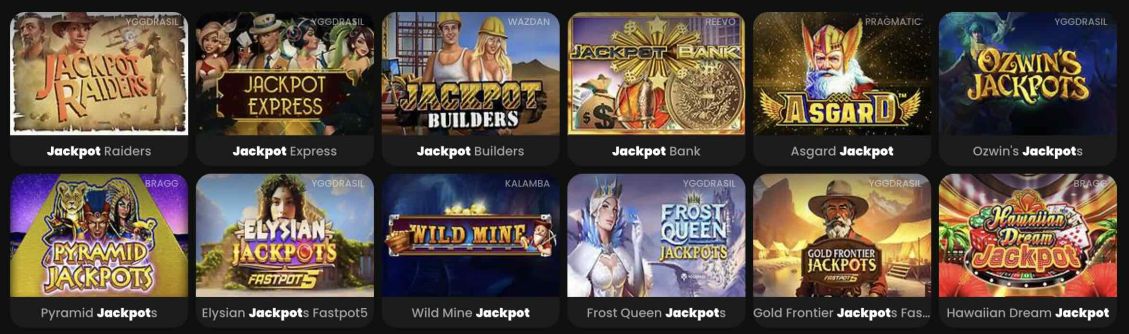 List of jackpot slot games at Bluffbet Casino