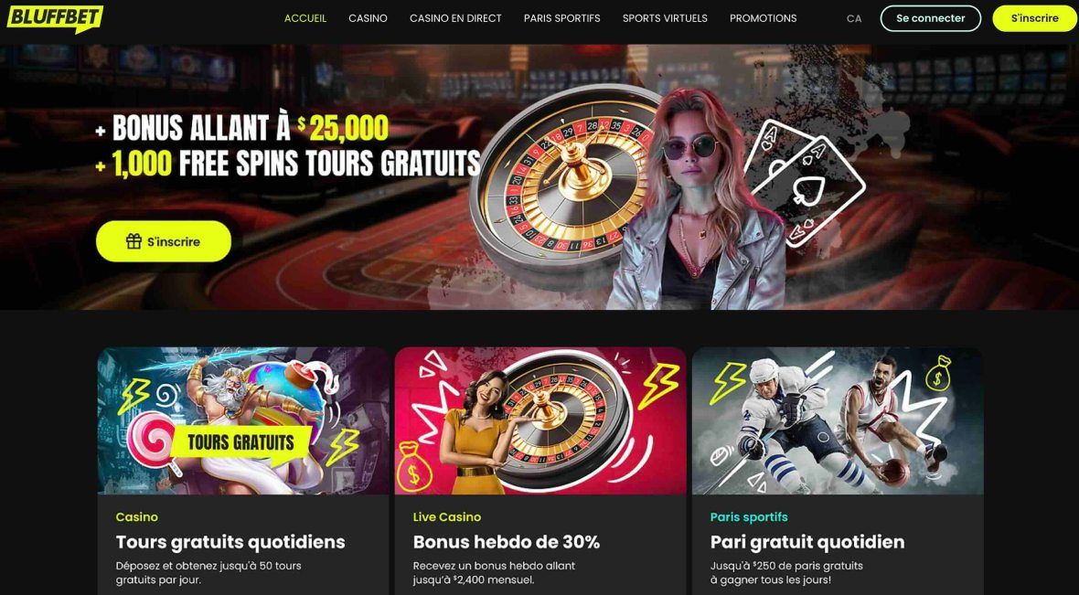 Image de la page principale Bluffbet Casino