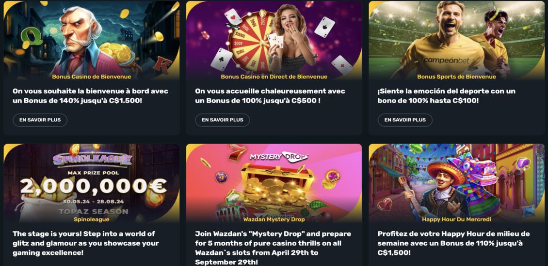 Bonus et promotions du Casino Campeonbet