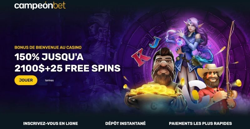 Page principale de Campeonbet Casino