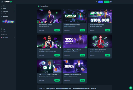 CasinOK Promotions Page