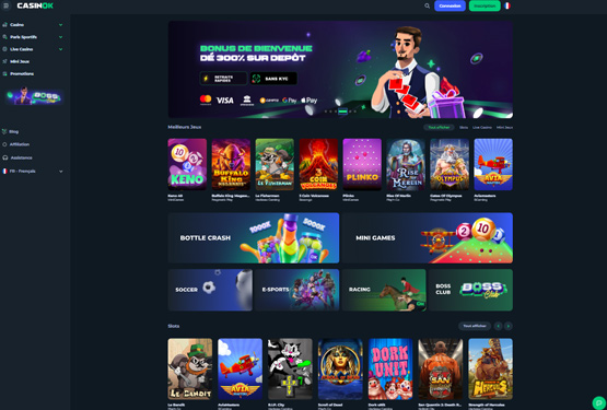 Page principale du CasinOK