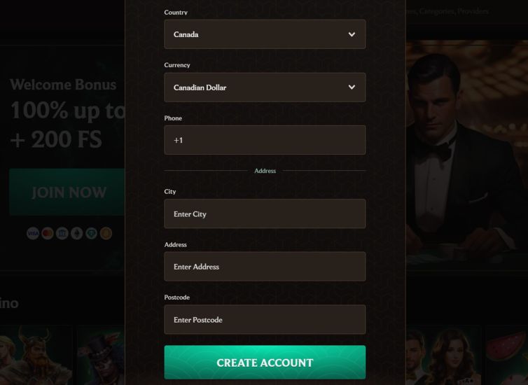 Screenshot of Crownplay Casino registration process - step 5