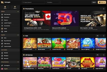 FairSpin casino - main page