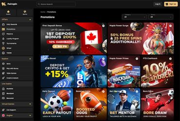FairSpin casino - promotions