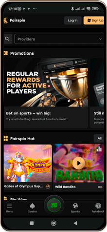 Mobile Screenshot of Fairspin Casino