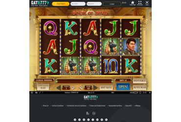 Gate777 casino - slot machine "Book of Dead"