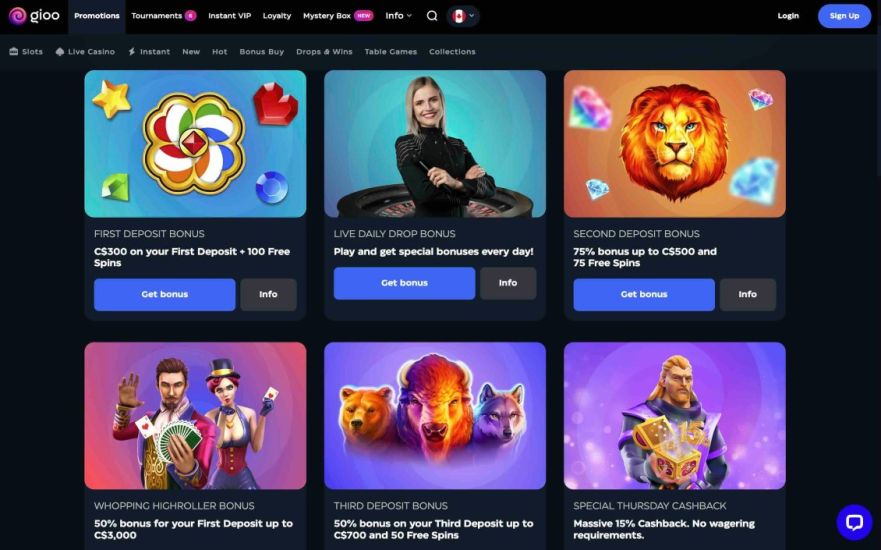 Image of promotion page of Gioo Casino
