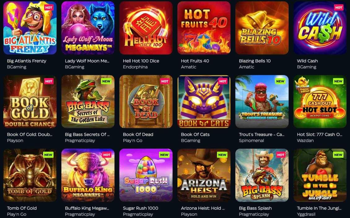 List of slot games at Gioo Casino
