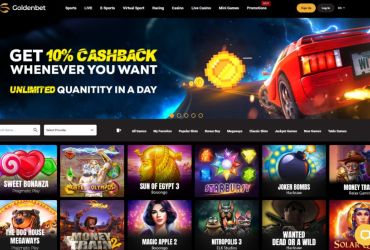 GoldenBet casino - main page