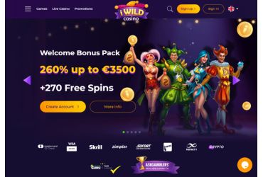 iWild Casino - main page