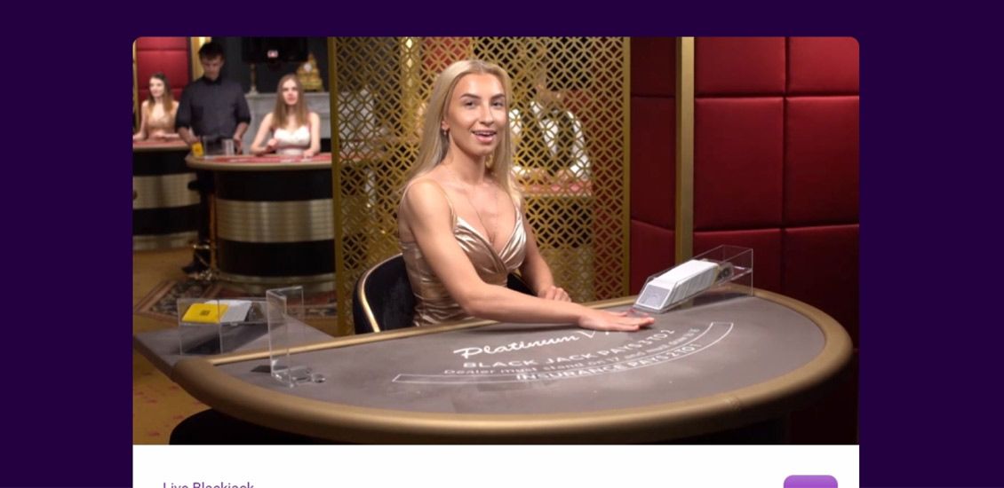 Live Blackjack screenshot at Jackpot Casino