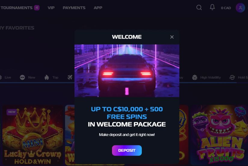 Screenshot of JohnVegas Casino registration process - step 3