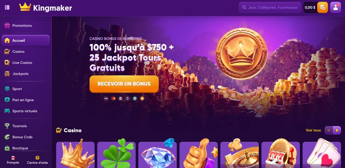 Procédure d'inscription au Kingmaker Casino, étape 4