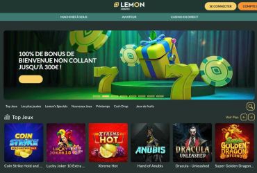 Lemon Casino - page promotionnelle