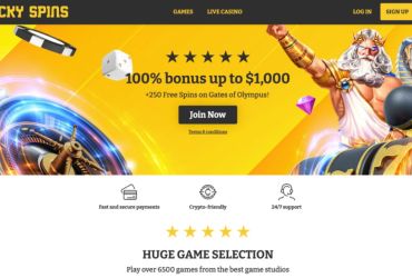 LuckySpins main page