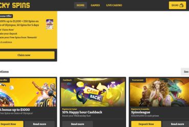 LuckySpins promotion page