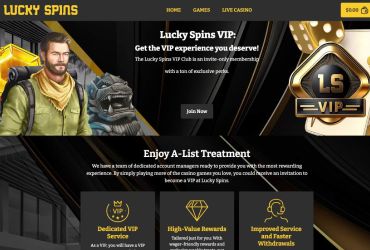 LuckySpins VIP club page
