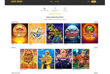 LuckySpins casino - main page