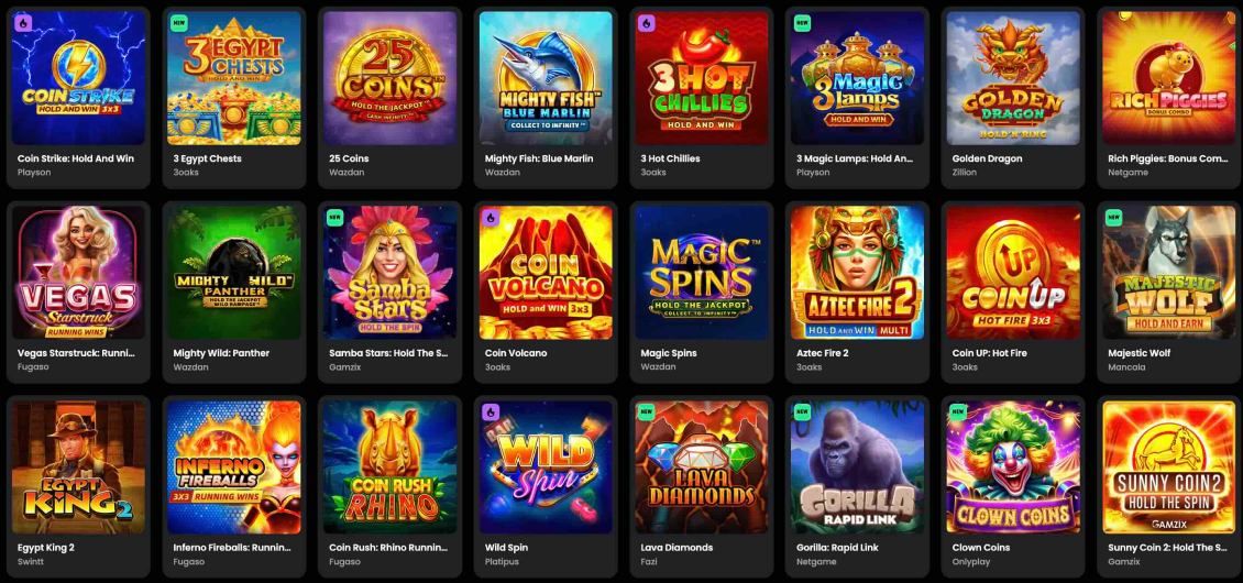 List of jackpot slot games at Moonwin Casino