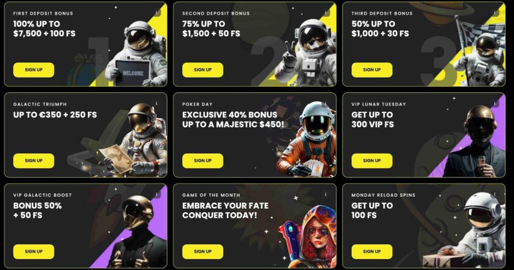 Image of promotion page of Moonwin Casino