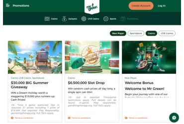 Mr Green casino - promotions