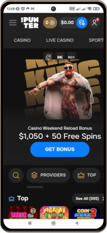 Mobile Screenshot of MrPunter Casino