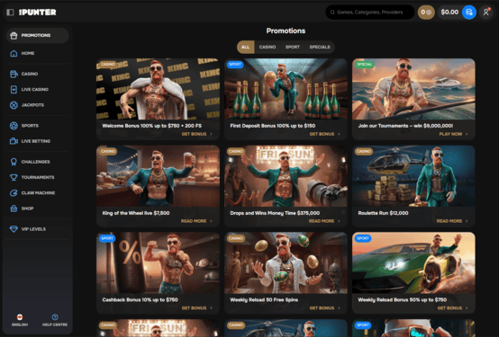 MrPunter casino promotions page