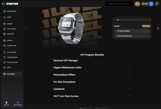 MrPunter casino vip page
